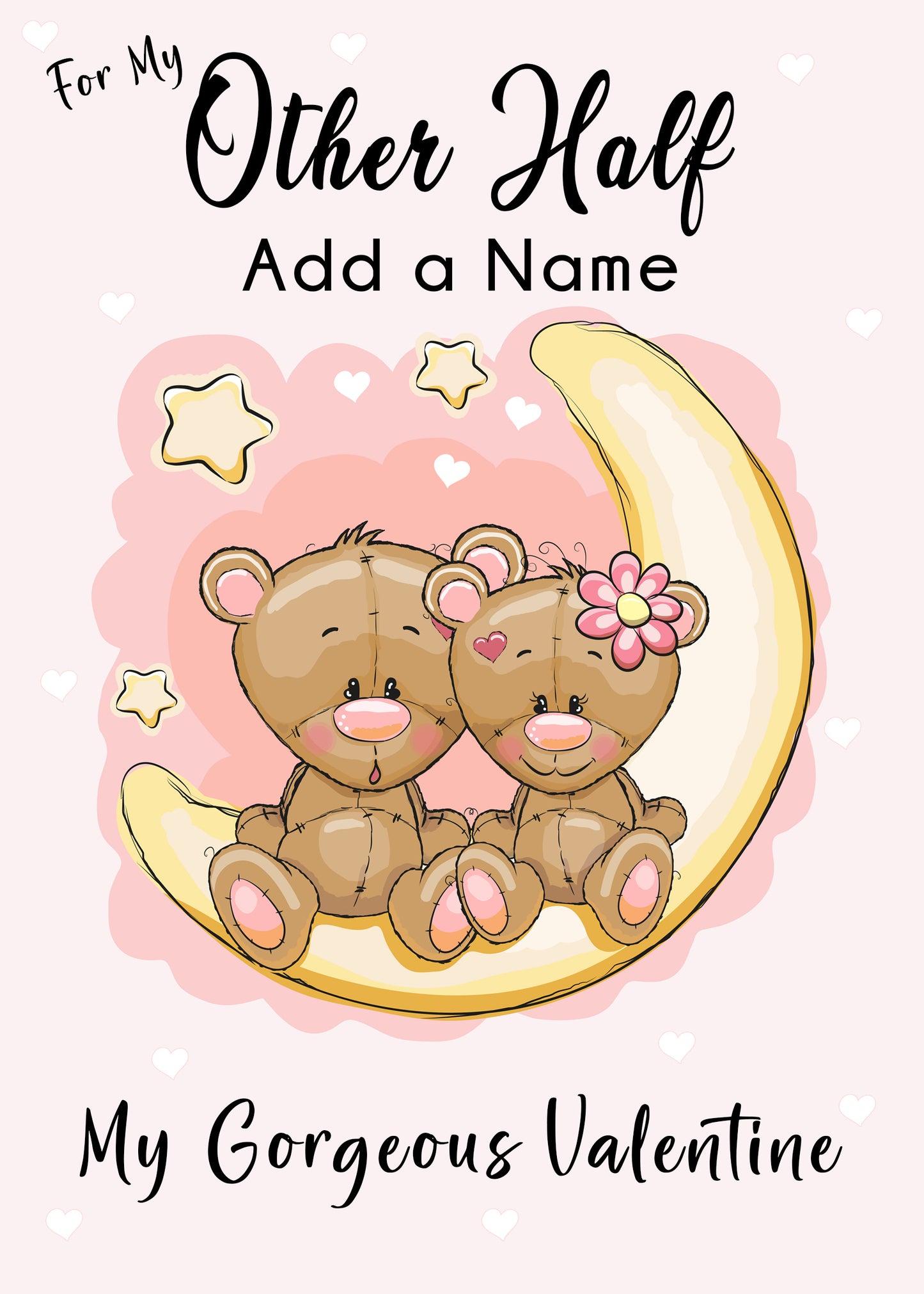 Personalised Other Half Love Bears Valentine's Day Cards