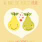Perfect Pear Personalised Valentine's Day Cards
