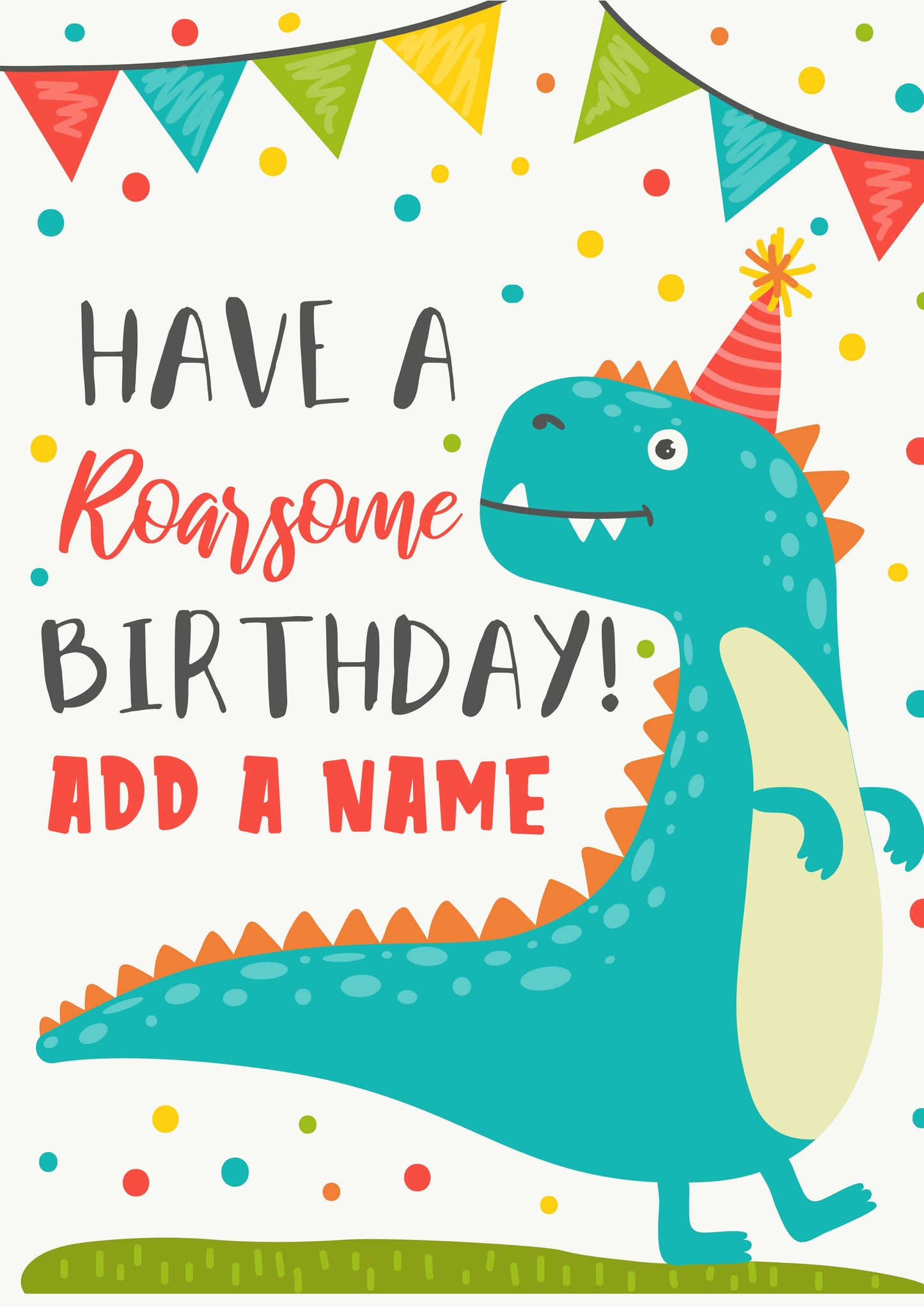 Roarsome Birthday Personalised Birthday Cards