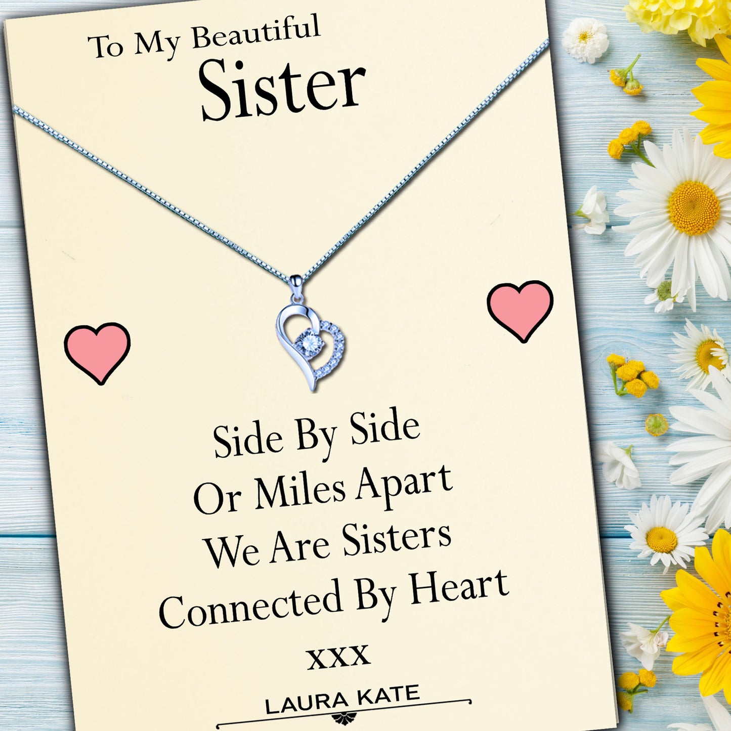Side By Side Sister Necklaces