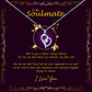 To My Soulmate - Elegant Purple & Gold Message Necklace
