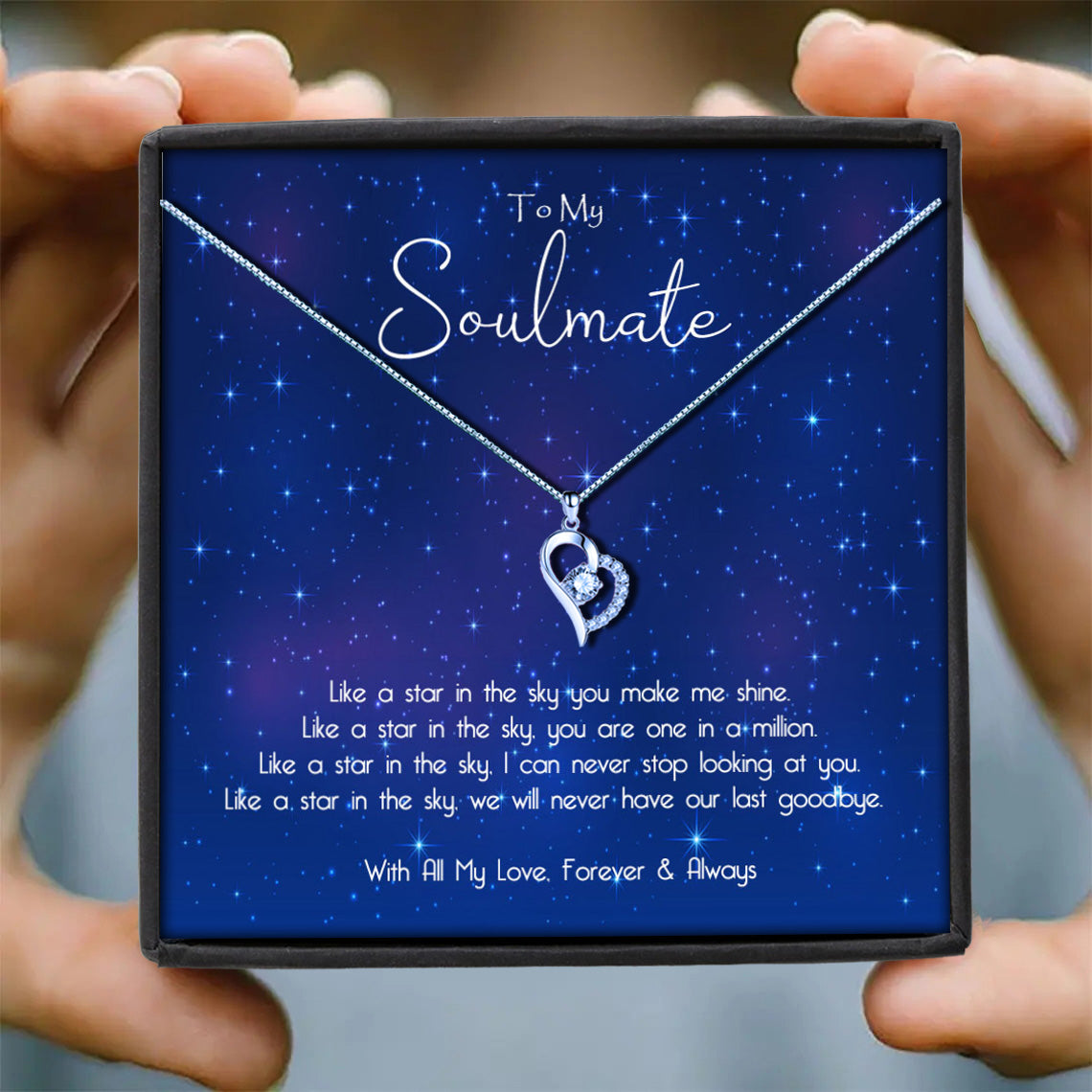 To My Soulmate - Stars in the Sky Message Necklace