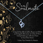 To My Soulmate - Gold Swirl Message Necklace