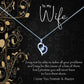 To My Wife - Gold Swirl Message Necklace