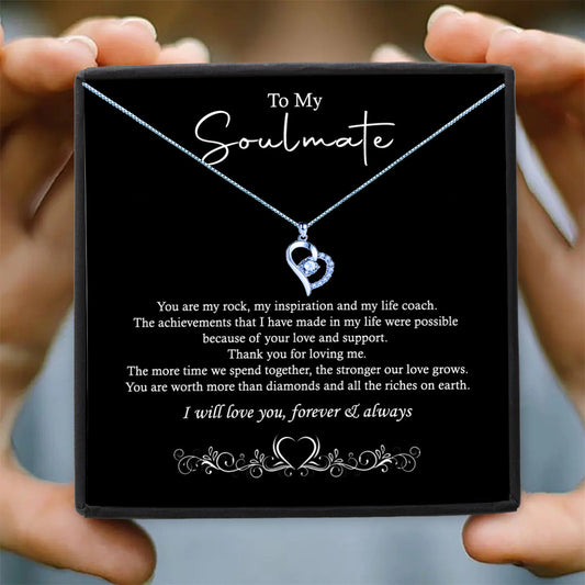 To My Soulmate Message Necklace