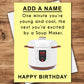 Soup Maker Personalised Birthday Card