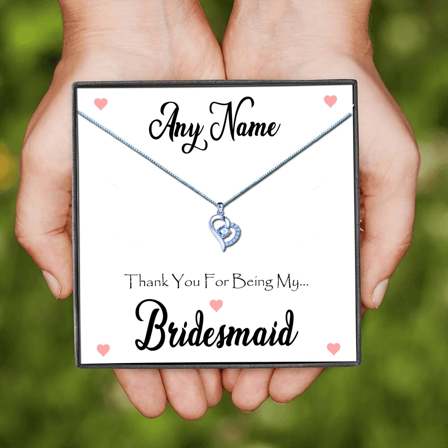Thank you Bridesmaid Personalised Necklaces