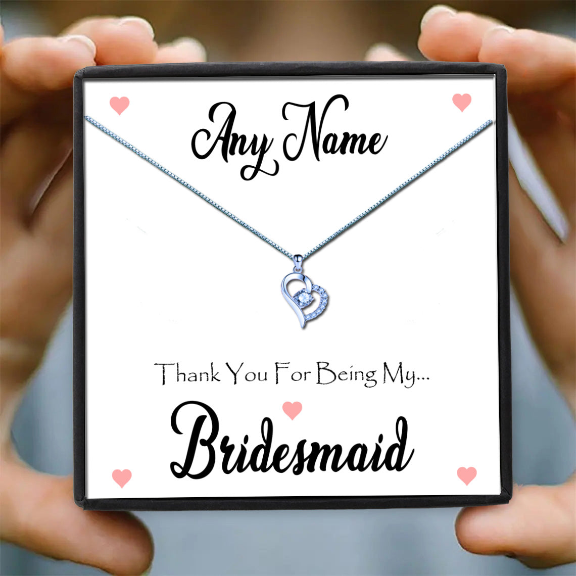 Thank you Bridesmaid Personalised Necklaces