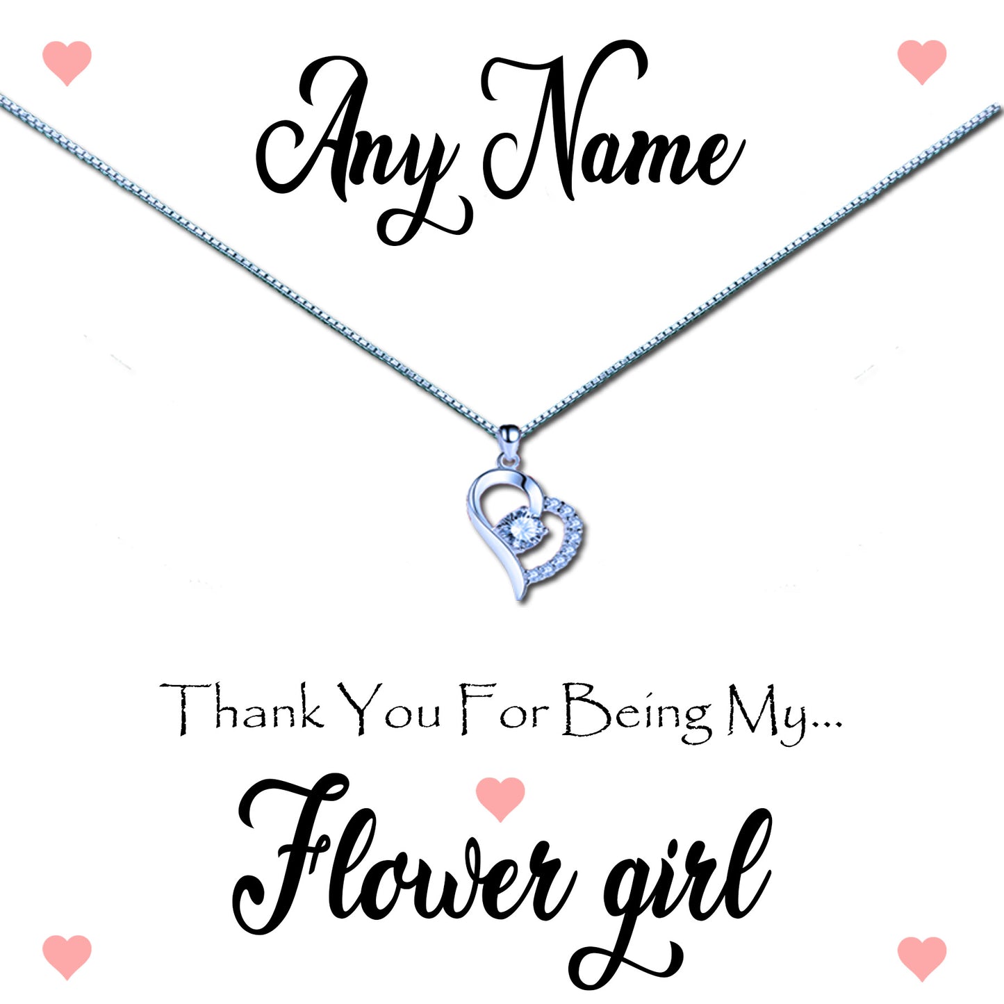 Thank you Flower Girl Necklaces