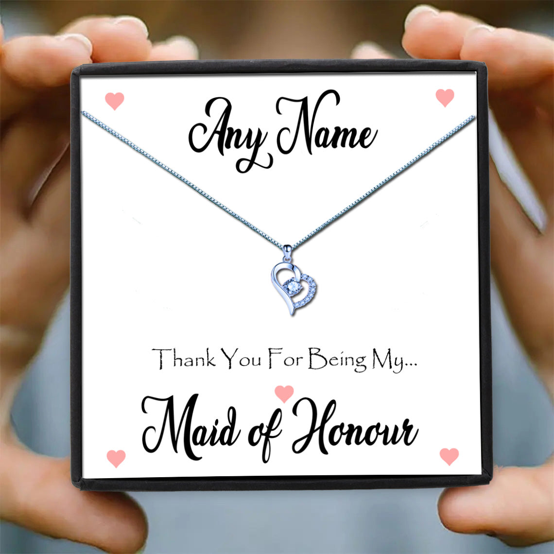Thank you Maid of Honour Personalised Necklaces