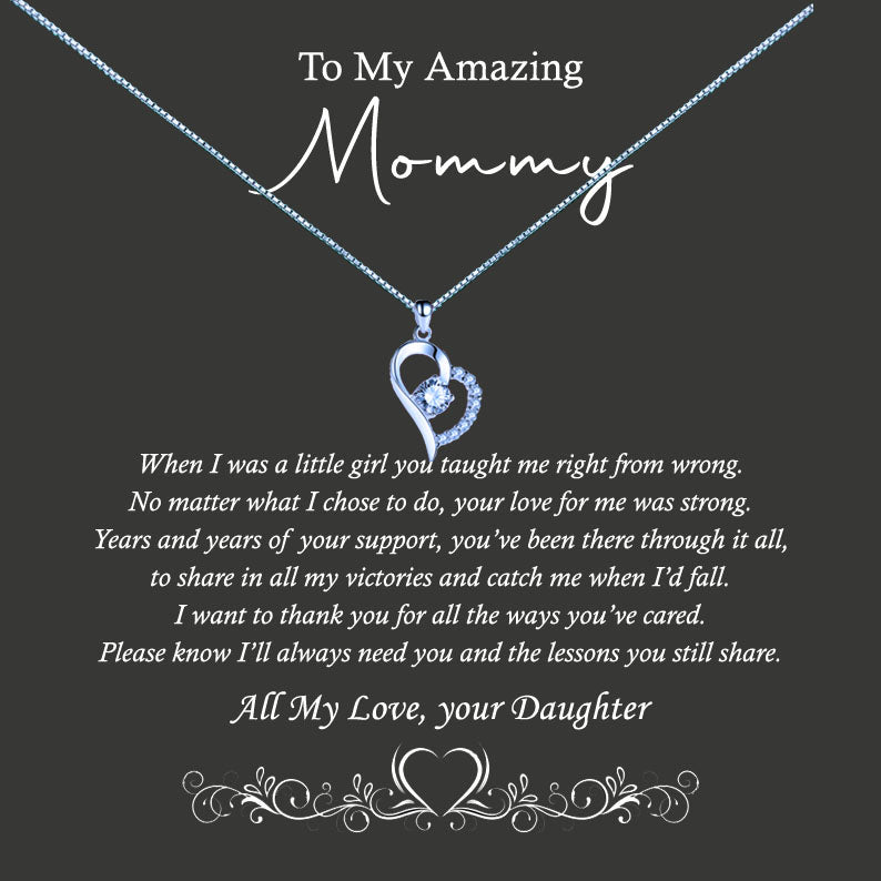 To My Amazing Mother Message Necklace