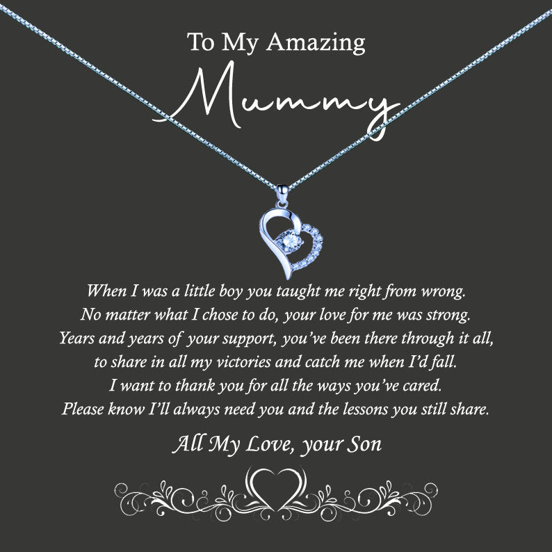 To My Amazing Mother Message Necklace
