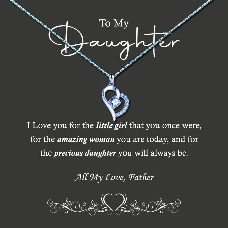 To My Daughter Message Necklaces