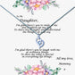 To My Daughter - Floral Border Message Necklaces