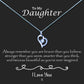 To My Daughter - Heart Swirl Message Necklaces