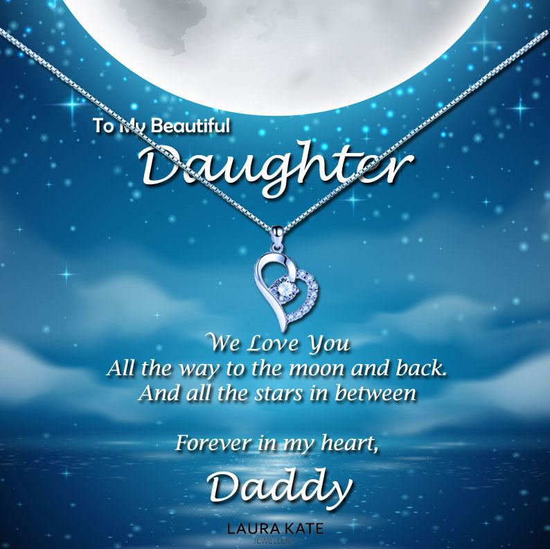 To My Daughter - Moonlight Message Necklaces