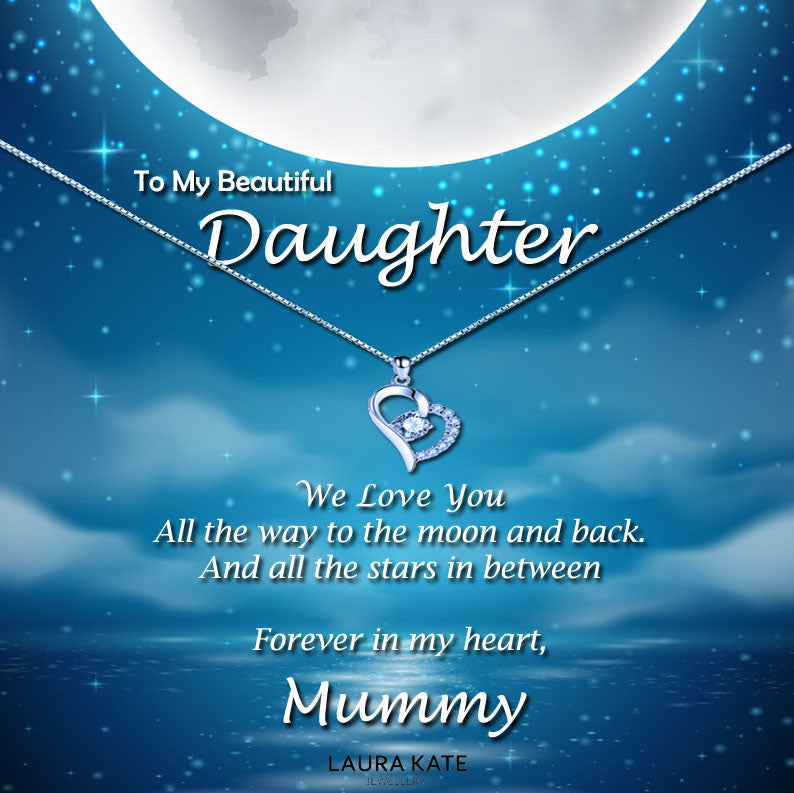 To My Daughter - Moonlight Message Necklaces