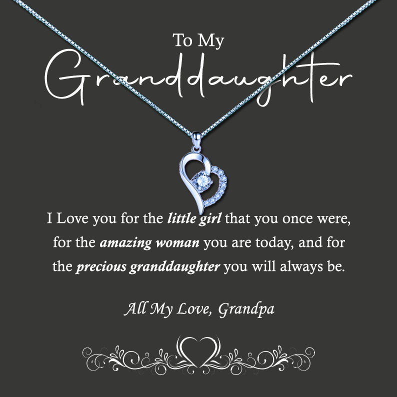 To My Granddaughter Message Necklace