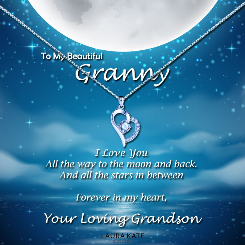 To My Beautiful Grandmother - Moonlight Message Necklace