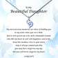 Beautiful Daughter - Blue Butterflies Message Necklace