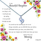 Beautiful Daughter - Colourful Floral Border Message Necklace