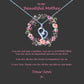 Beautiful Mother - Pink Floral Ring Message Necklace