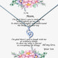 To My Mother - Floral Border Message Necklace