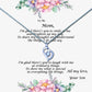 To My Mother - Floral Border Message Necklace