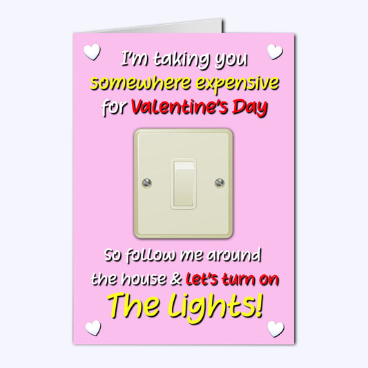 Let's Turn On The Lights Valentine's Day Cards