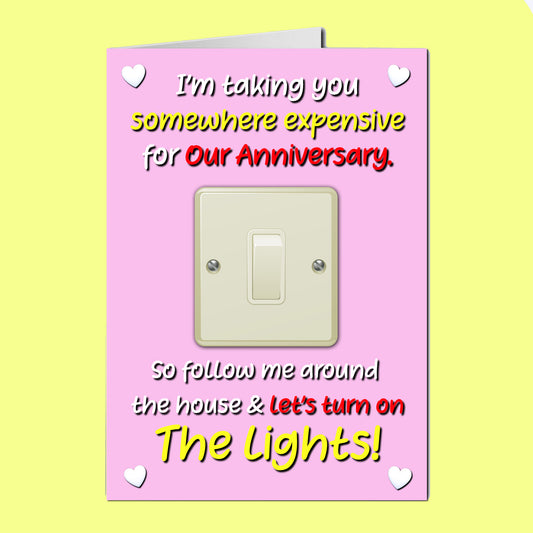 Turn On The Lights Anniversary Cards