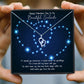 Valentine's Day Soulmate Heart Shaped Necklace & Star Sky Hearts Message Jewellery Box