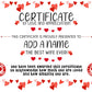 Personalised Best Ever Love & Appreciation Certificates