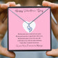 Valentine's Day Heart Shaped Necklace & Pink Message Jewellery Box