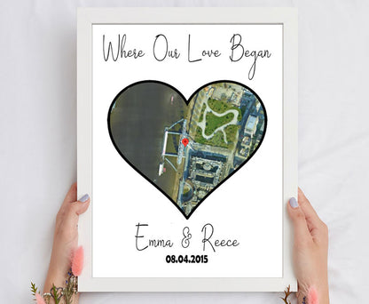 Where Our Love Began Personlised Prints