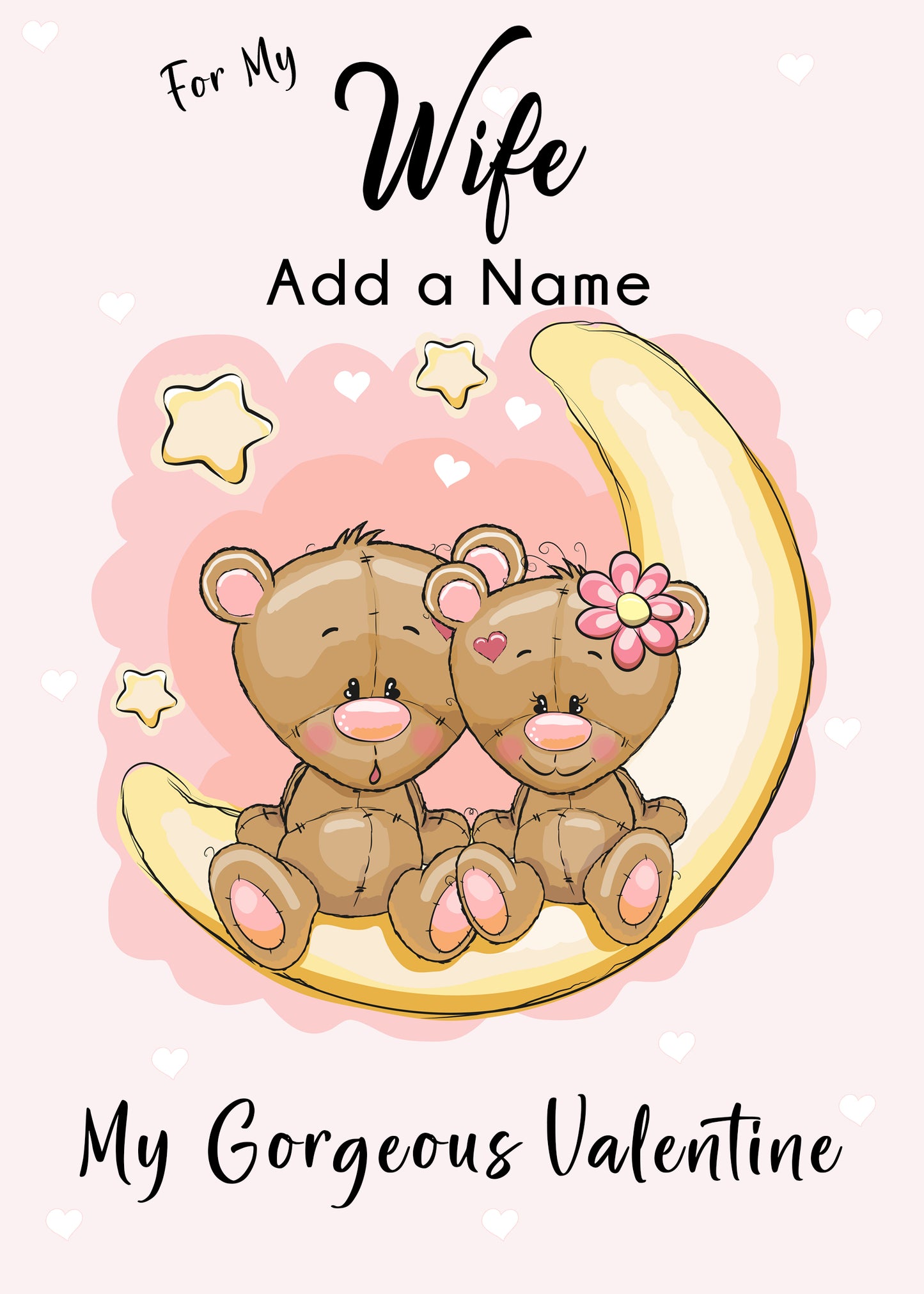 Personalised Wife Love Bears Valentine's Day Cards