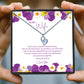 To My Wife - Purple Daisy Message Necklace
