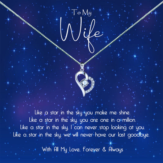 Wife Stars in the Sky Message Necklaces