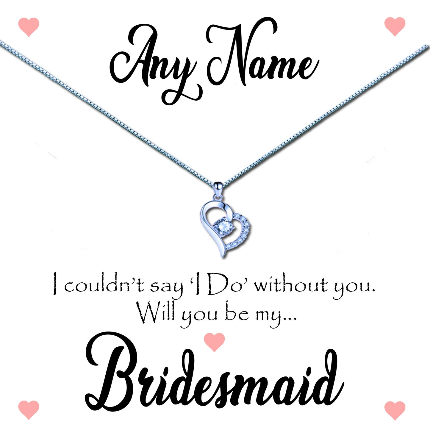 Will You Be My Bridesmaid Message Necklaces