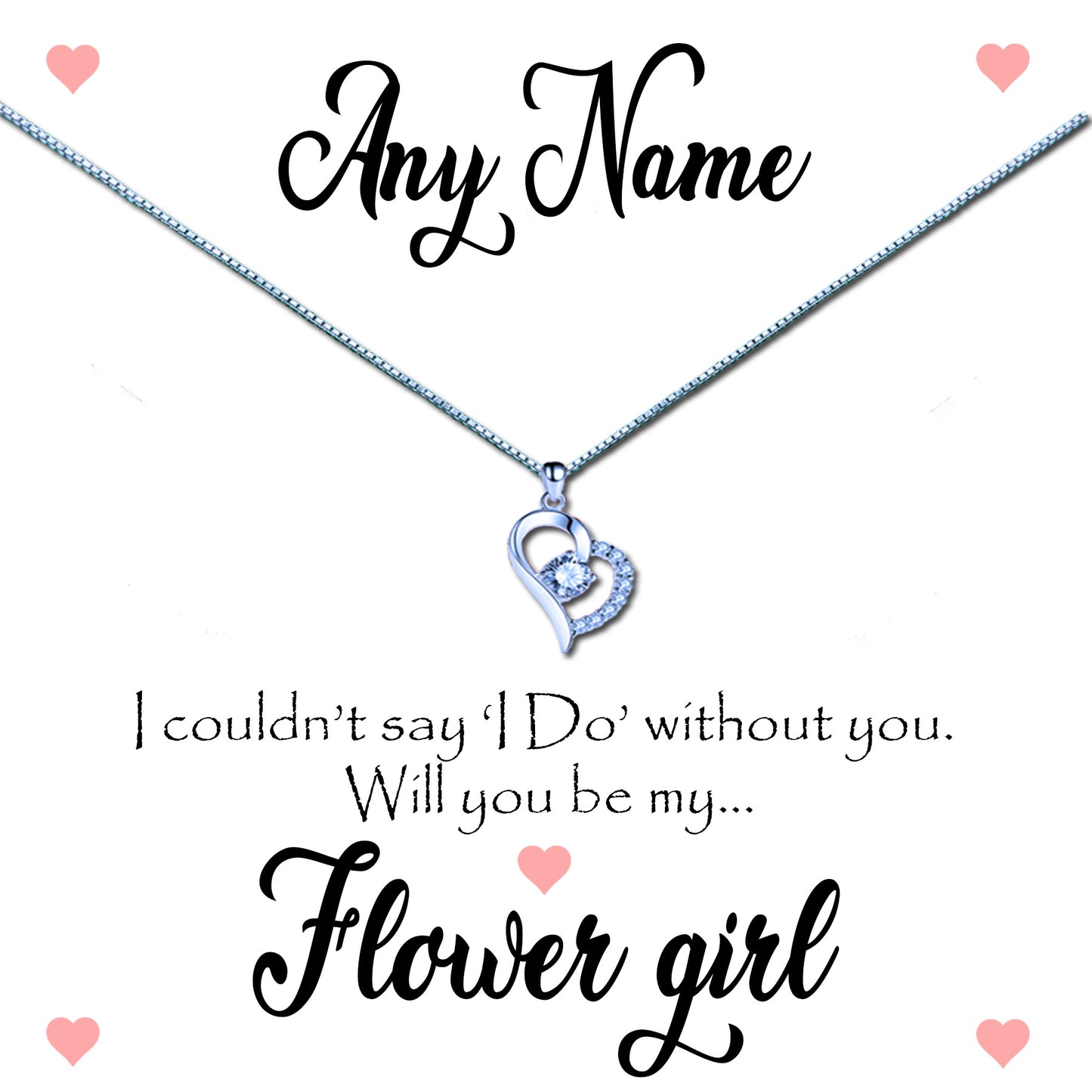 Will You Be My Flower Girl Message Necklaces