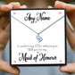 Will You Be My Maid of Honour Message Necklaces