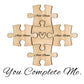 You Complete Me Personalised Family Print