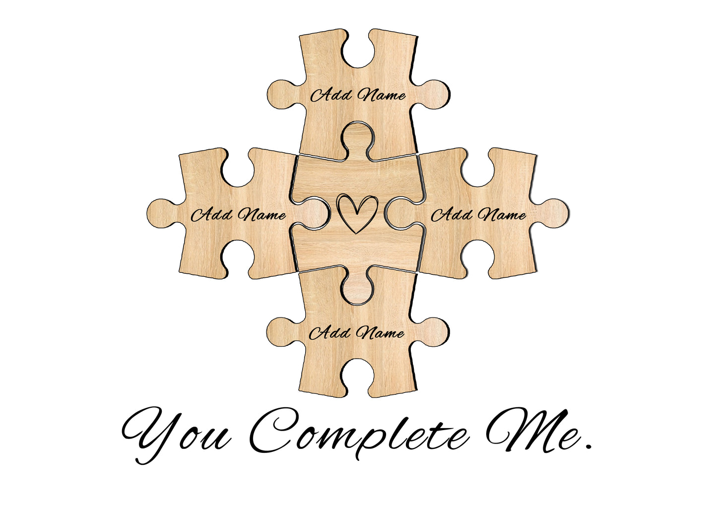 You Complete Me Personalised Family Print