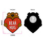 Granddaughter Bear Hug Pin Badges & Personalised Message Card