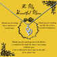 Beautiful Mother - Gold Black Rose Message Necklace