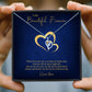 To My Beautiful Fiancée - Elegant Blue Message Necklaces