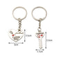 I Love You His & Hers Keyrings and Personalised Boyfriend Card
