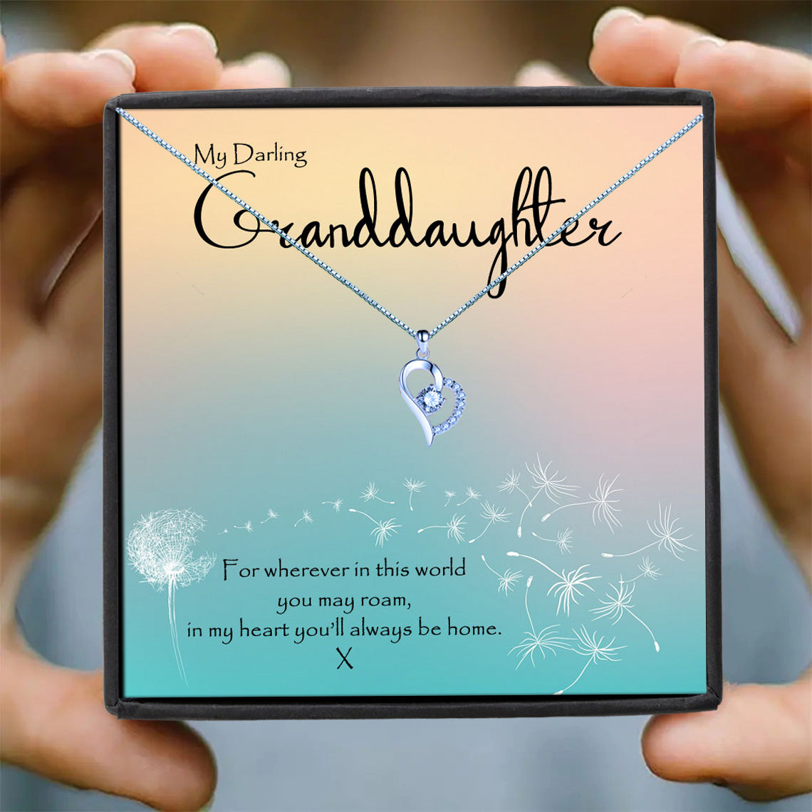 Darling Granddaughter - Dandelion Message Necklace
