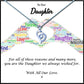 Daughter Word Art Hands Message Necklaces