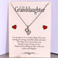 Granddaughter Heart Necklaces